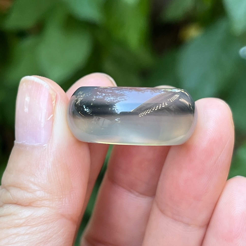 Size 9.5‎ translucent statement agate ring 1490 - Picture 4 of 9